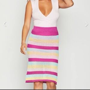 BCBGeneration Striped Knit Sweater Midi Skirt Size Extra Small